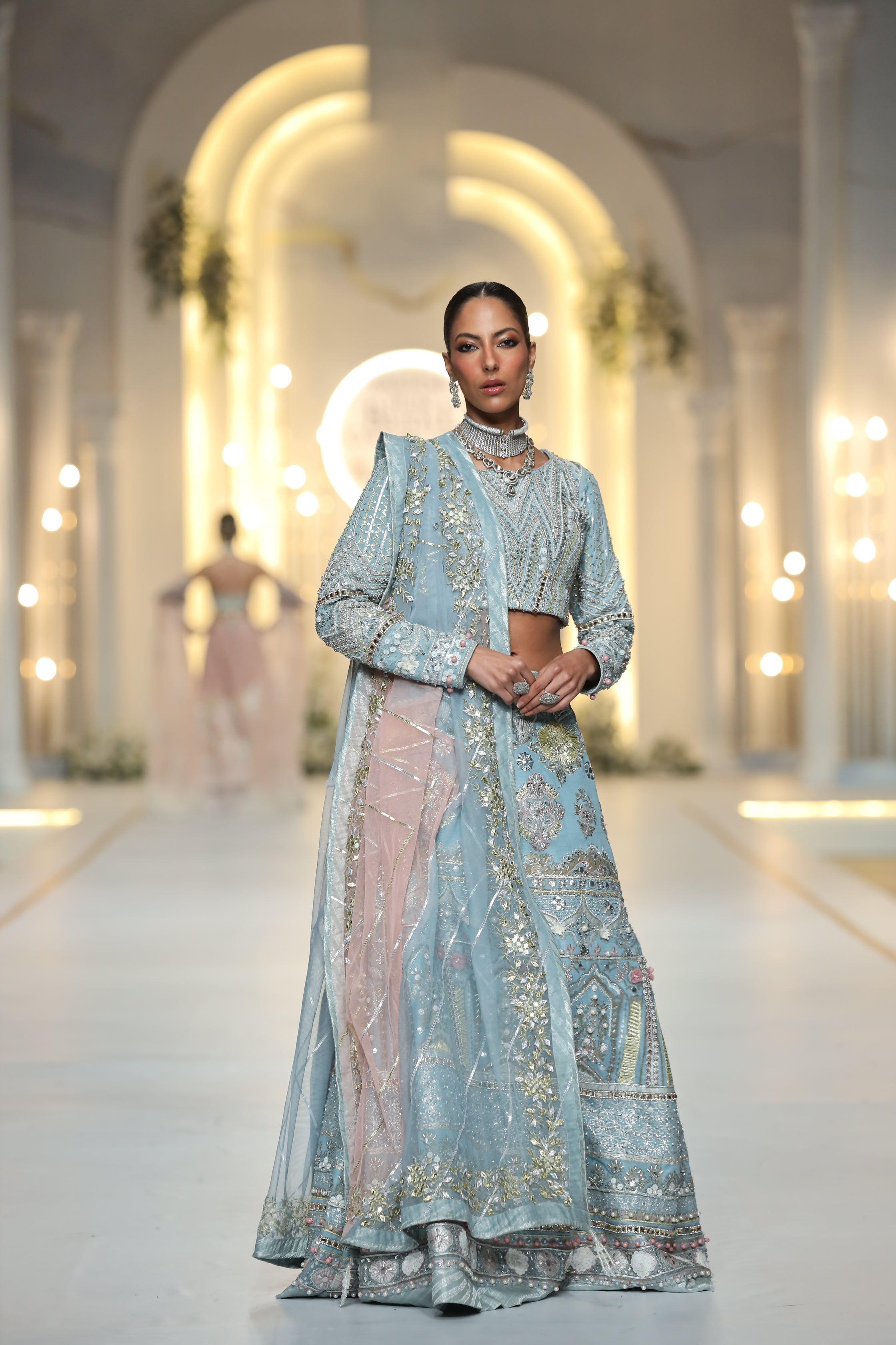 Powder Blue Lehenga